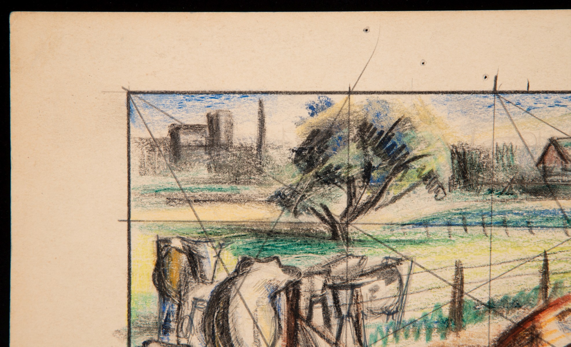 ATTRIBUTED MARTYL SCHWEIG (1918-2013) MURAL STUDY