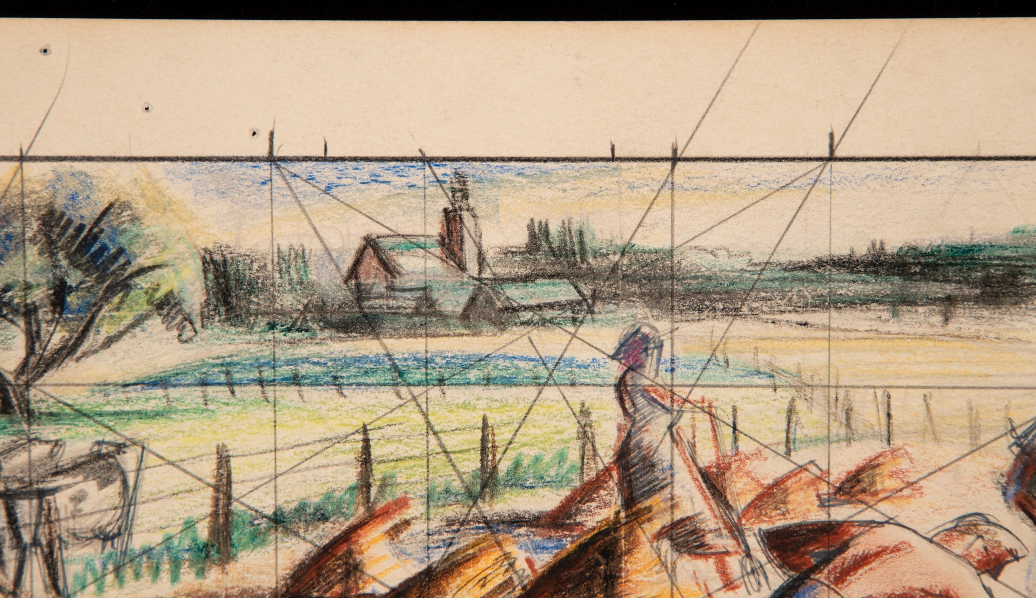 ATTRIBUTED MARTYL SCHWEIG (1918-2013) MURAL STUDY