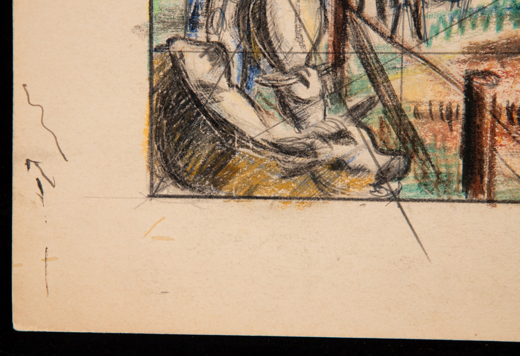 ATTRIBUTED MARTYL SCHWEIG (1918-2013) MURAL STUDY