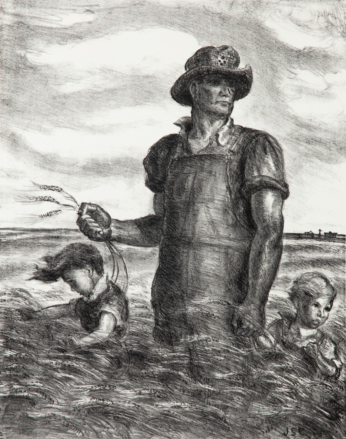 JOHN STEUART CURRY (1897-1946) PENCIL SIGNED LITHOGRAPH