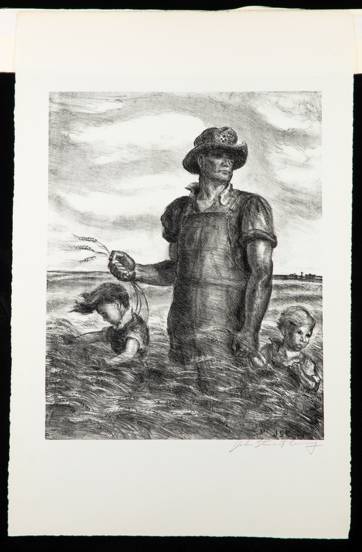 JOHN STEUART CURRY (1897-1946) PENCIL SIGNED LITHOGRAPH