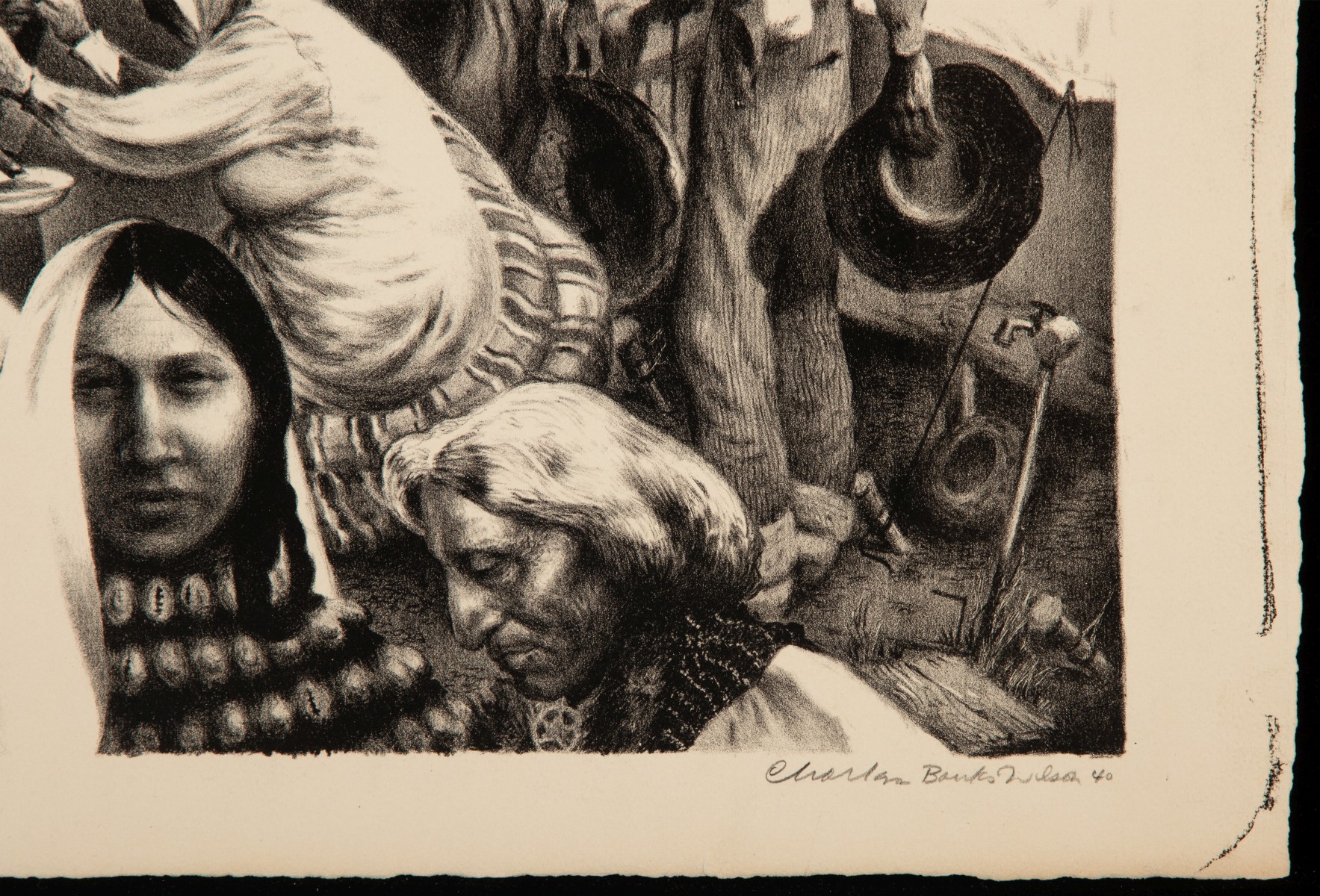 CHARLES BANKS WILSON (1918-2013) RARE 1940 LITHOGRAPH
