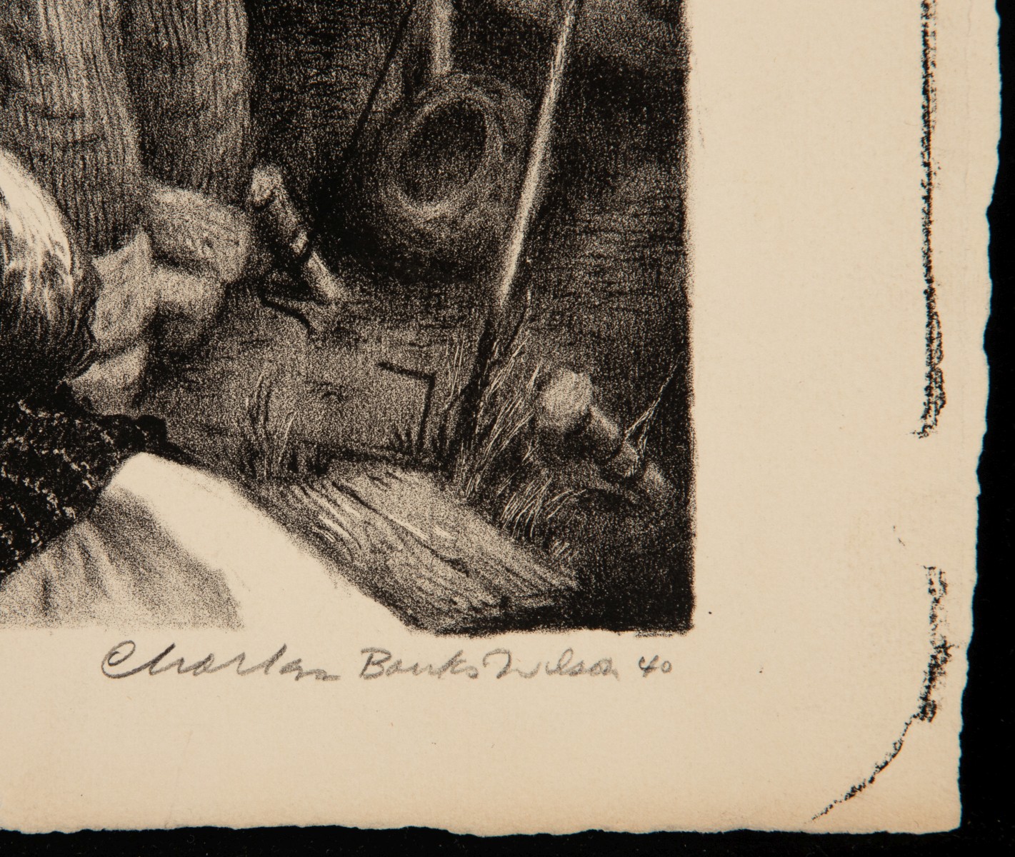 CHARLES BANKS WILSON (1918-2013) RARE 1940 LITHOGRAPH