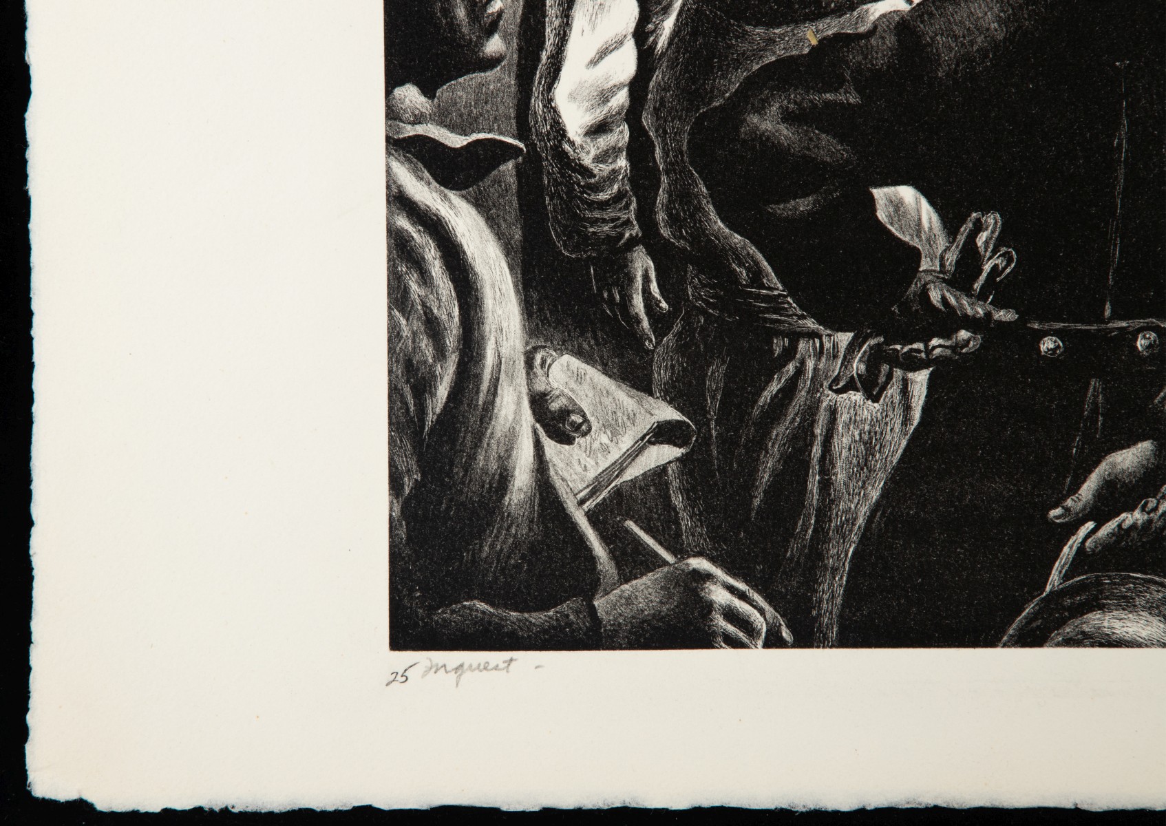 CHARLES BANKS WILSON (1918-2013) RARE WWII SUBJECT LITH
