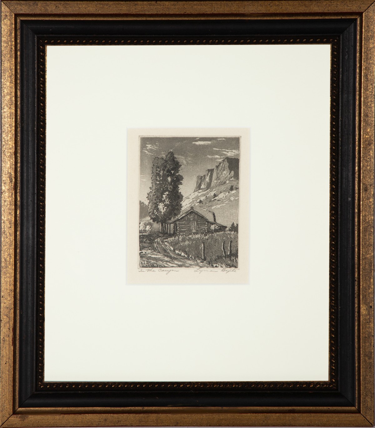 LYMAN BYXBE (1886-1980) PENCIL SIGNED AQUATINT ETCHING
