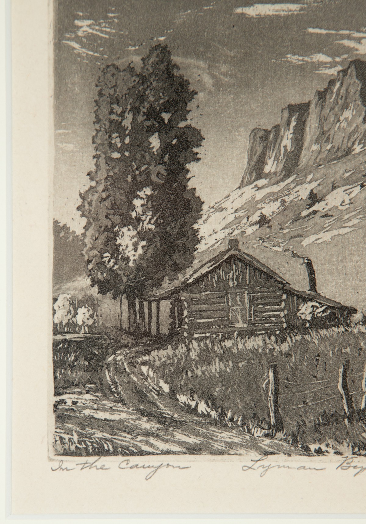 LYMAN BYXBE (1886-1980) PENCIL SIGNED AQUATINT ETCHING