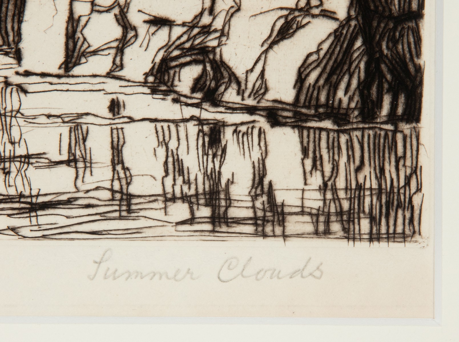 BIRGER SANDZÉN (1871-1954) RARE PENCIL SIGNED DRYPOINT
