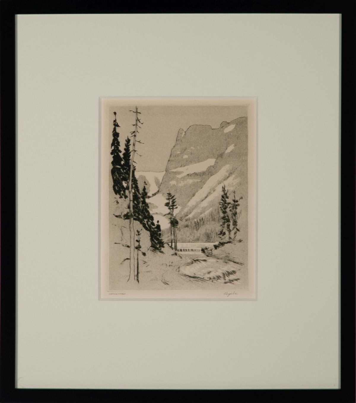 LYMAN BYXBE (1886-1980) EARLY SIGNED AQUATINT ETCHING