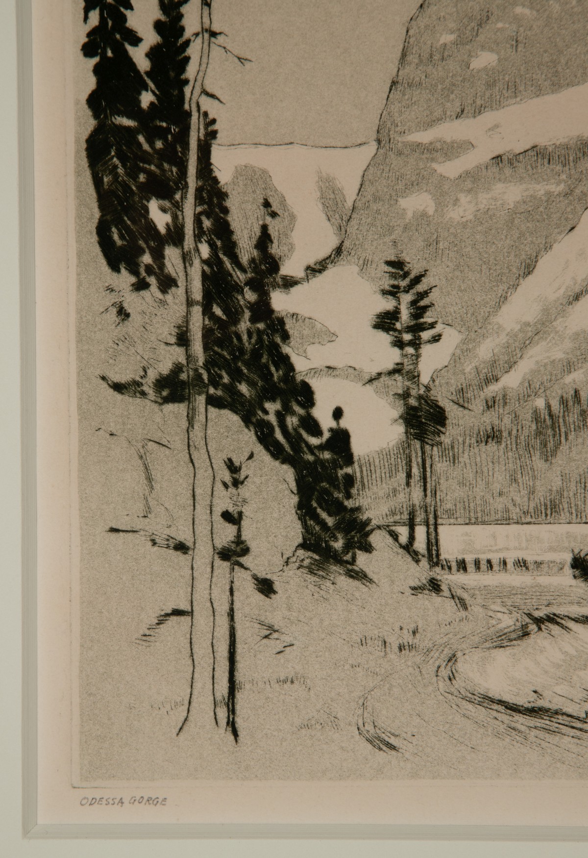 LYMAN BYXBE (1886-1980) EARLY SIGNED AQUATINT ETCHING