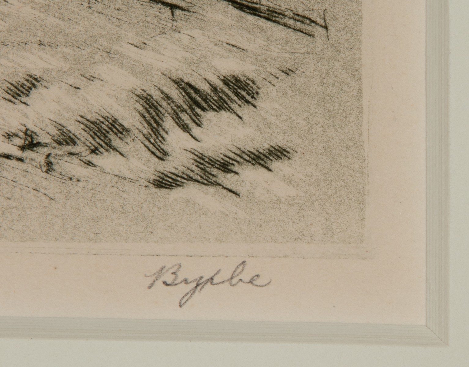 LYMAN BYXBE (1886-1980) EARLY SIGNED AQUATINT ETCHING