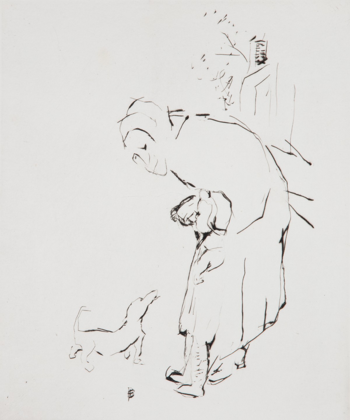 PIERRE BONNARD (1867-1947) PENCIL SIGNED DRYPOINT