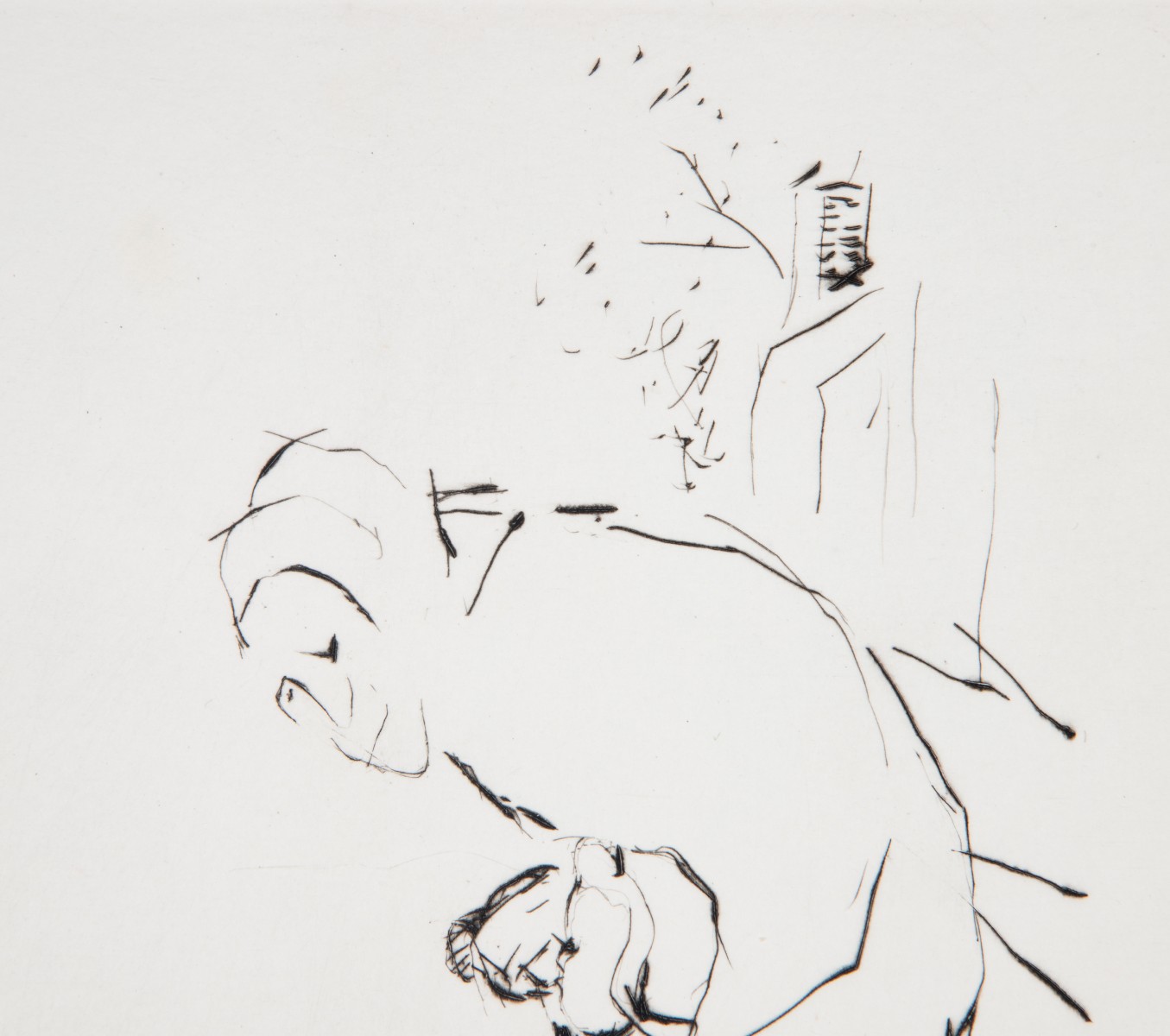 PIERRE BONNARD (1867-1947) PENCIL SIGNED DRYPOINT