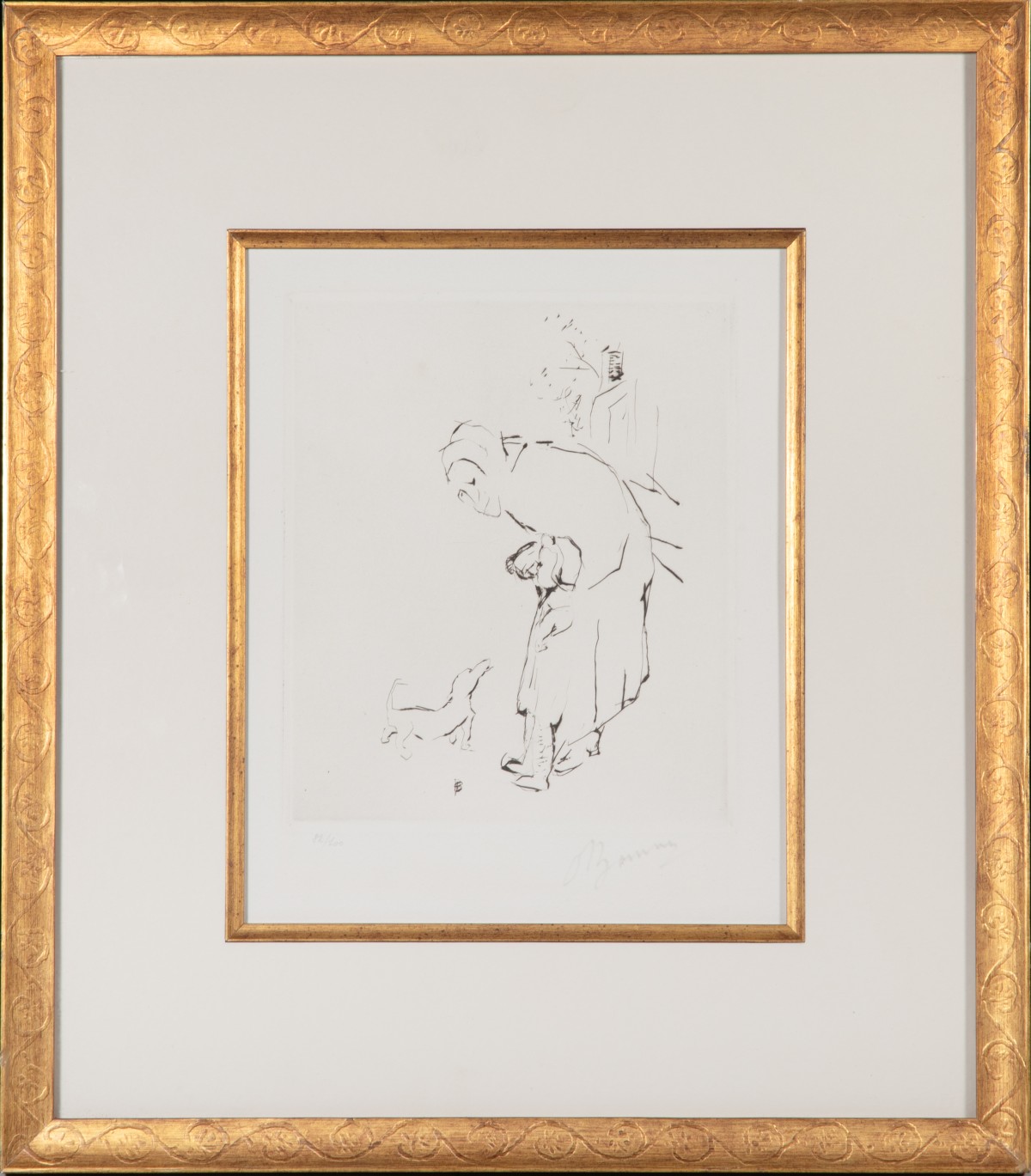 PIERRE BONNARD (1867-1947) PENCIL SIGNED DRYPOINT