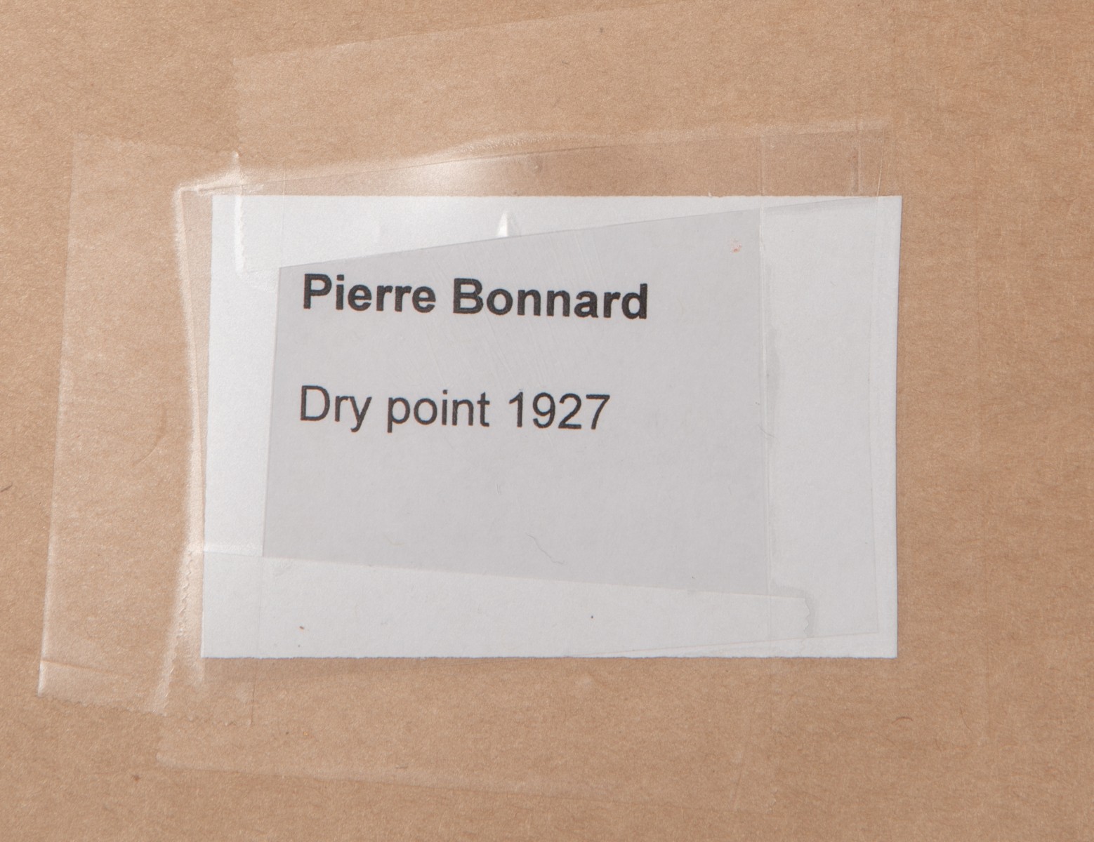 PIERRE BONNARD (1867-1947) PENCIL SIGNED DRYPOINT