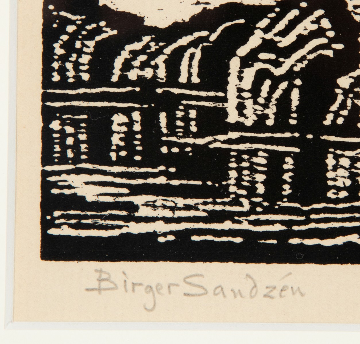 BIRGER SANDZÉN (1871-1954) PENCIL SIGNED NAIL