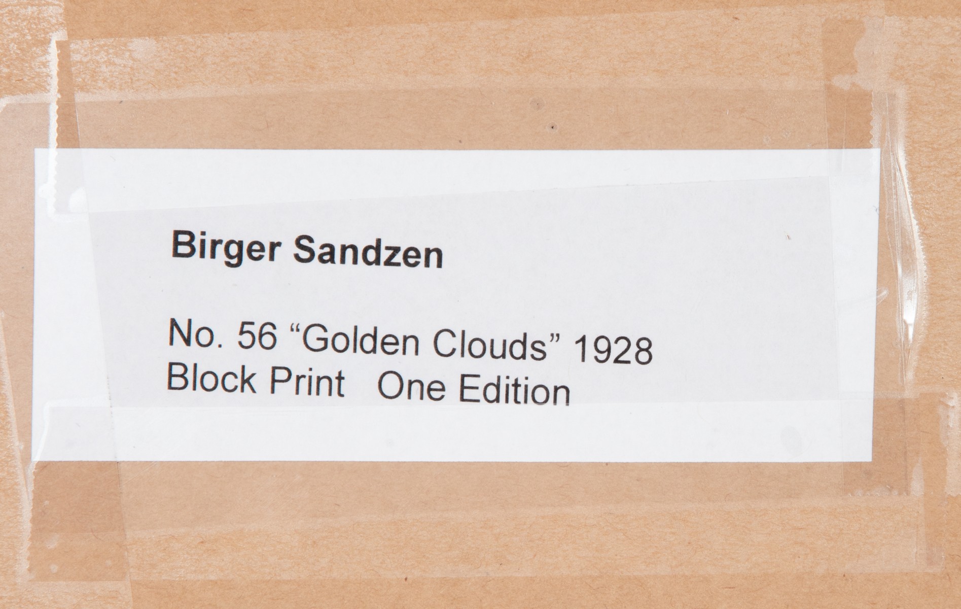 BIRGER SANDZÉN (1871-1954) PENCIL SIGNED NAIL