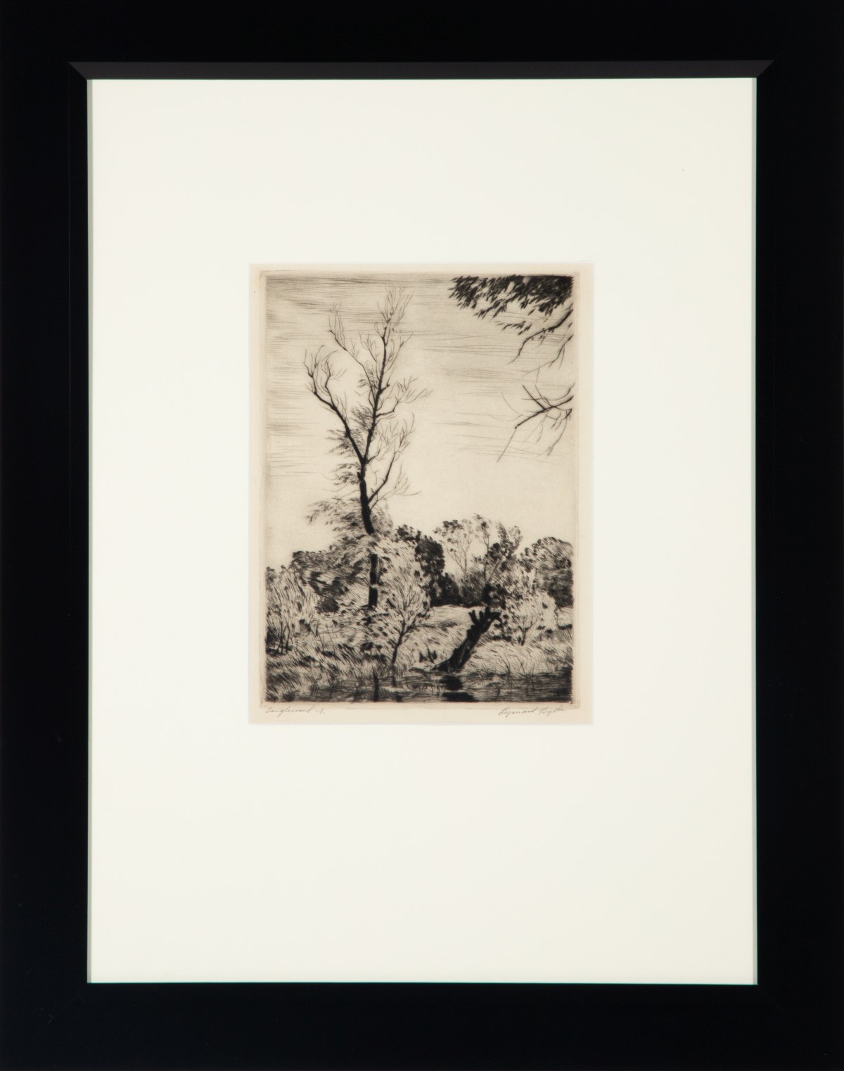 LYMAN BYXBE (1886-1980) RARE PENCIL SIGNED ETCHING