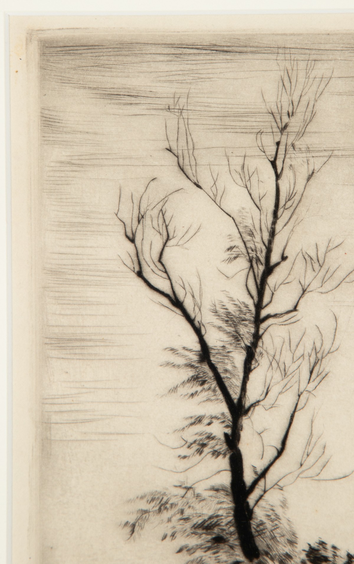 LYMAN BYXBE (1886-1980) RARE PENCIL SIGNED ETCHING