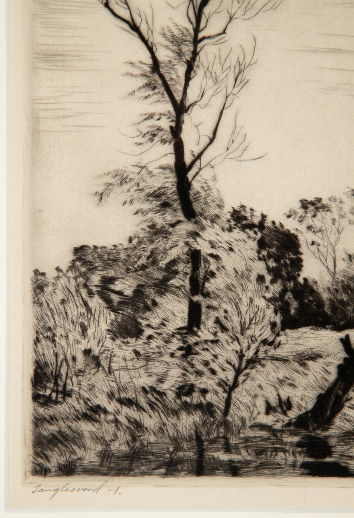 LYMAN BYXBE (1886-1980) RARE PENCIL SIGNED ETCHING
