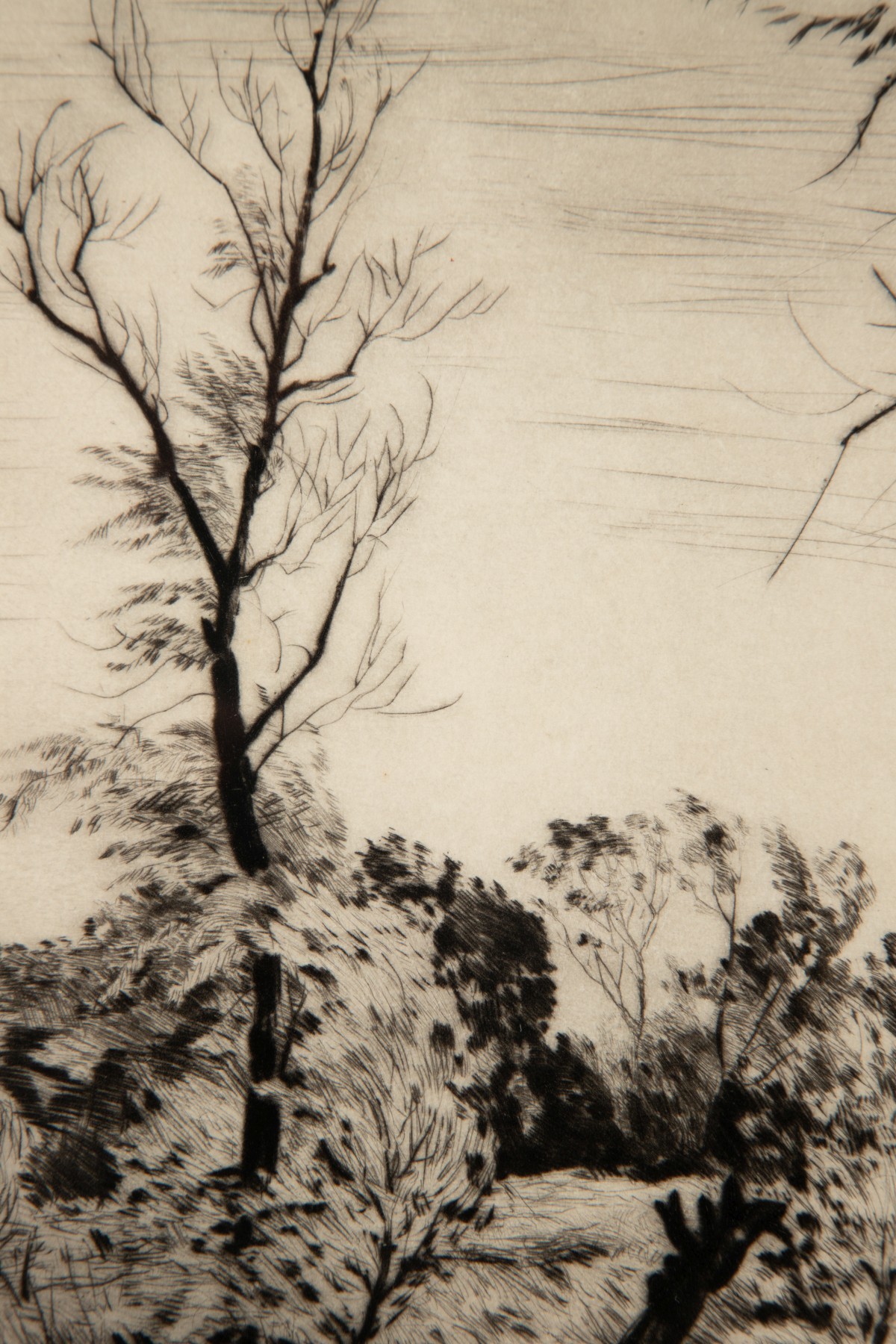 LYMAN BYXBE (1886-1980) RARE PENCIL SIGNED ETCHING