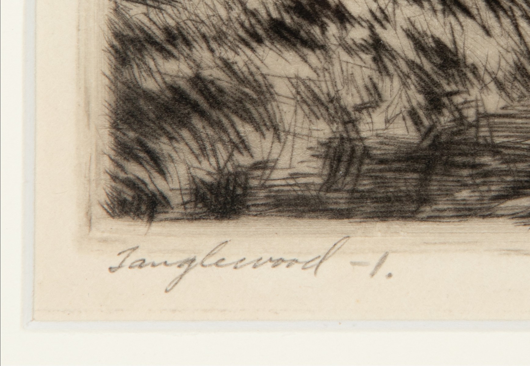 LYMAN BYXBE (1886-1980) RARE PENCIL SIGNED ETCHING