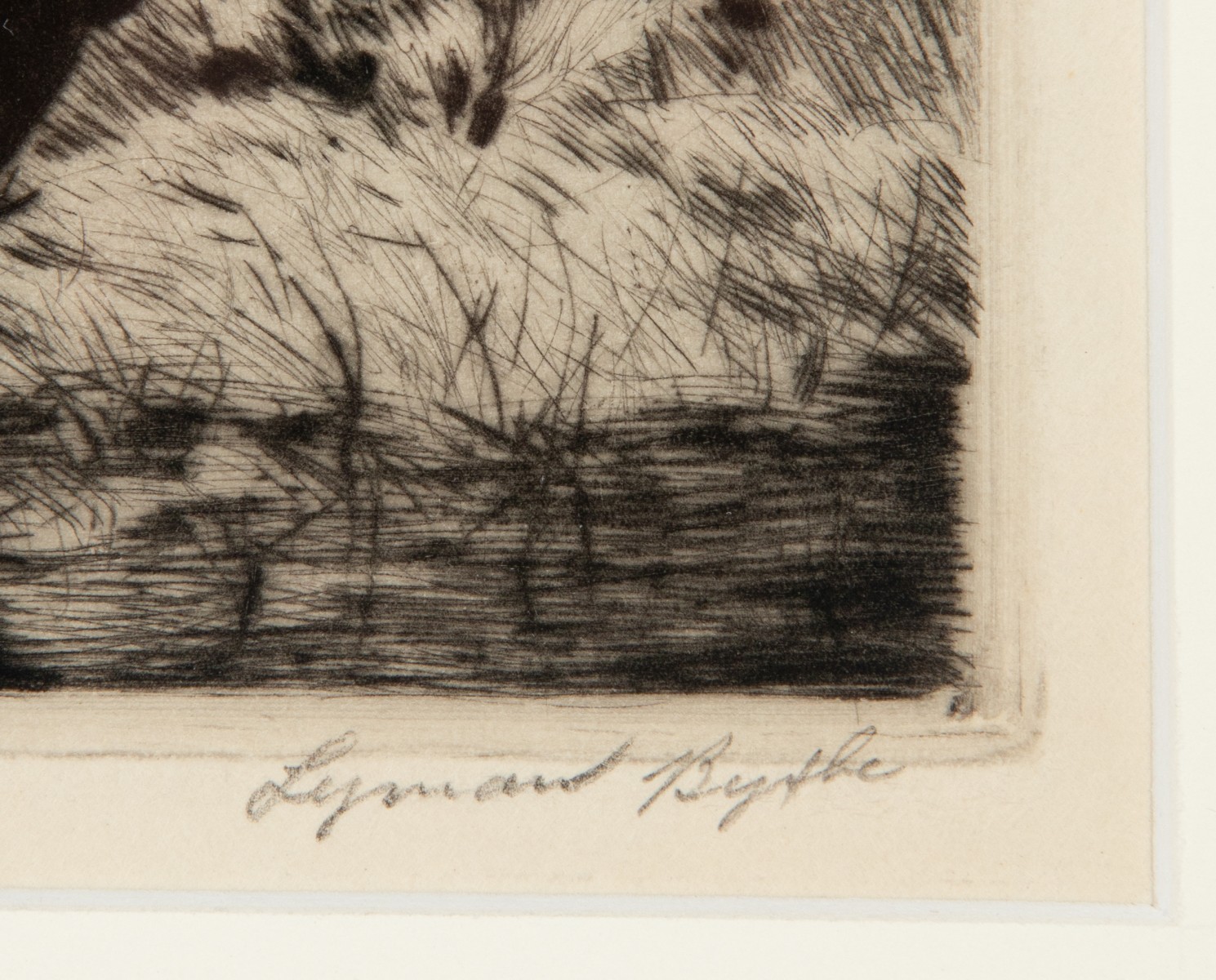 LYMAN BYXBE (1886-1980) RARE PENCIL SIGNED ETCHING