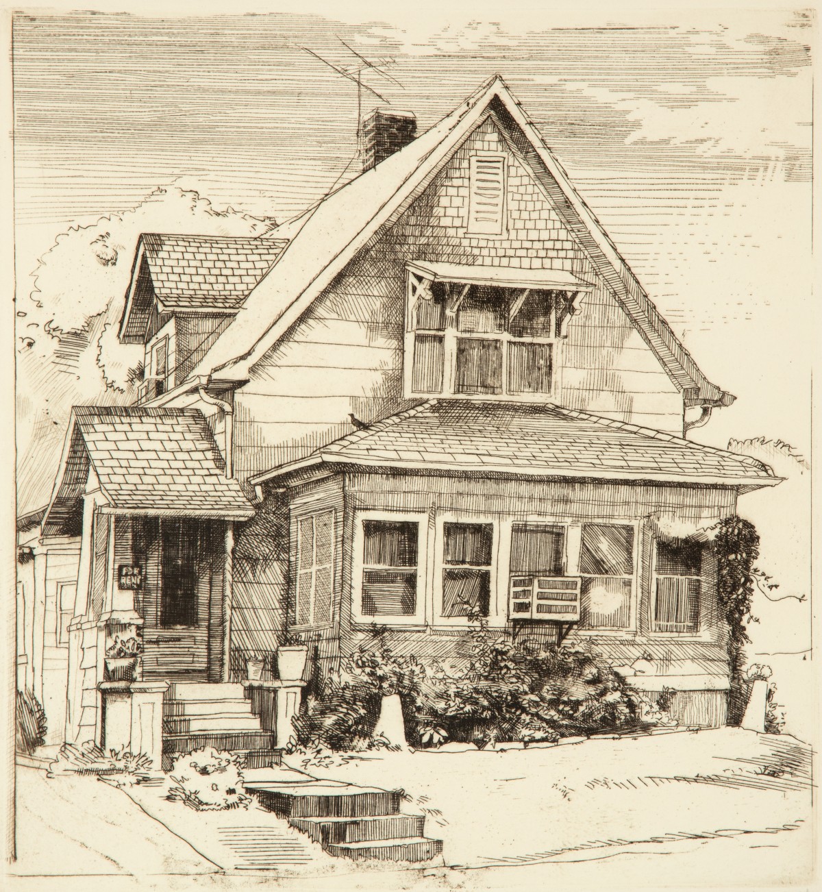 FRANK STACK (B. 1937) PENCIL SIGNED ETCHING