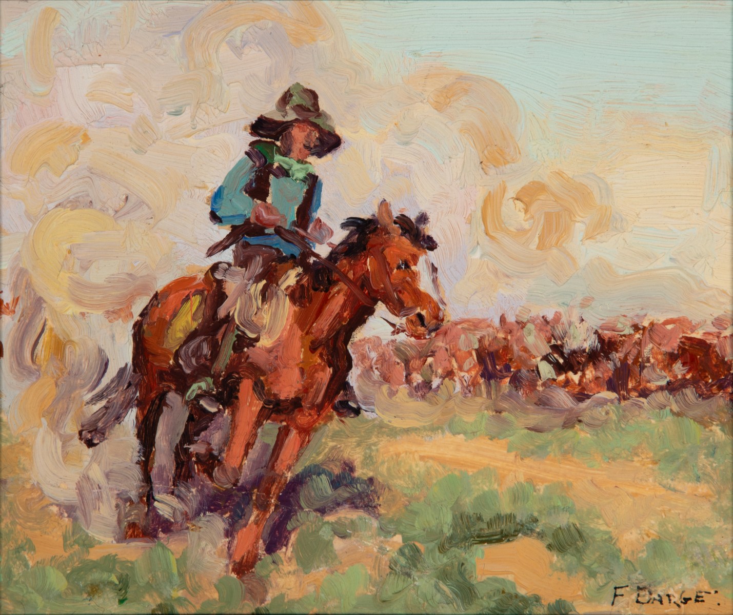FRED DARGE (1900-1978) OIL ON PANEL