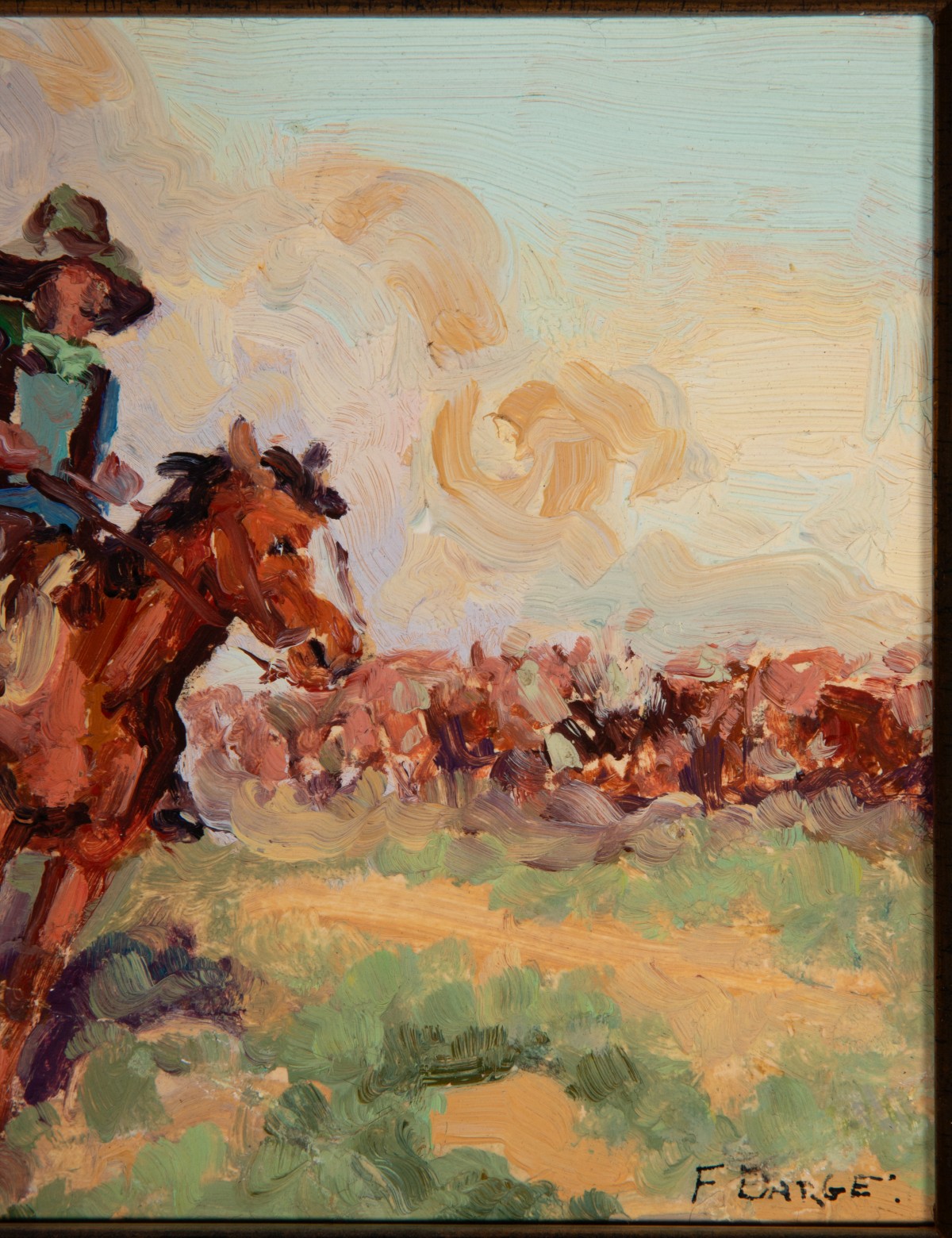 FRED DARGE (1900-1978) OIL ON PANEL