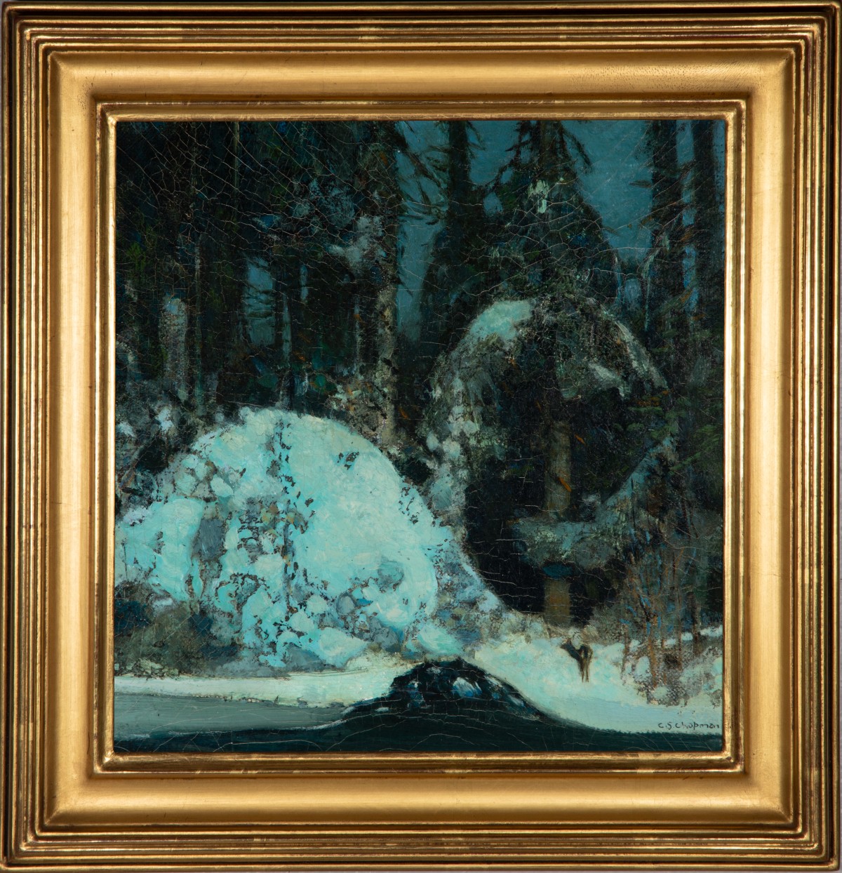 CHARLES S. CHAPMAN (1879-1962) OIL ON ARTIST'S BOARD