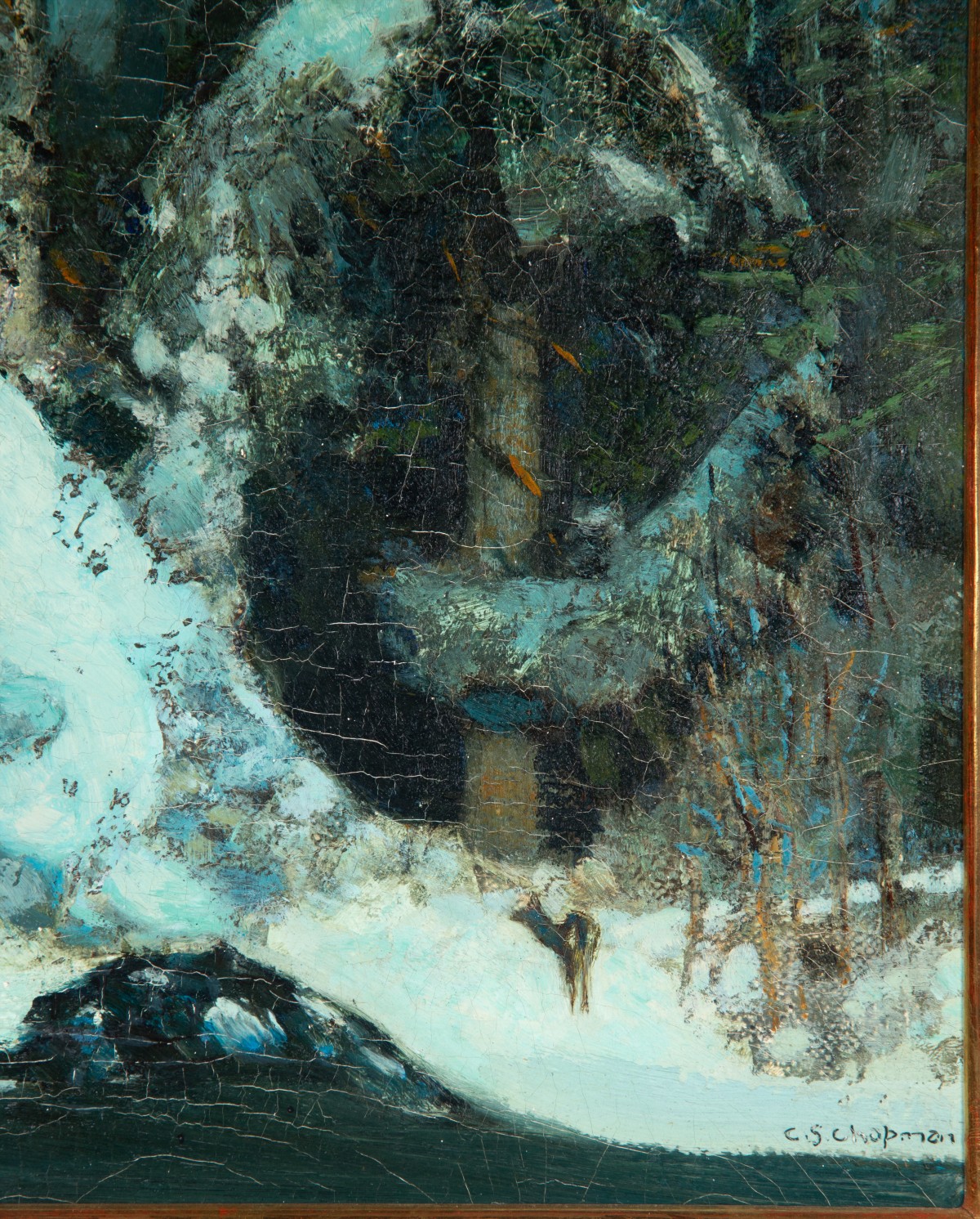 CHARLES S. CHAPMAN (1879-1962) OIL ON ARTIST'S BOARD