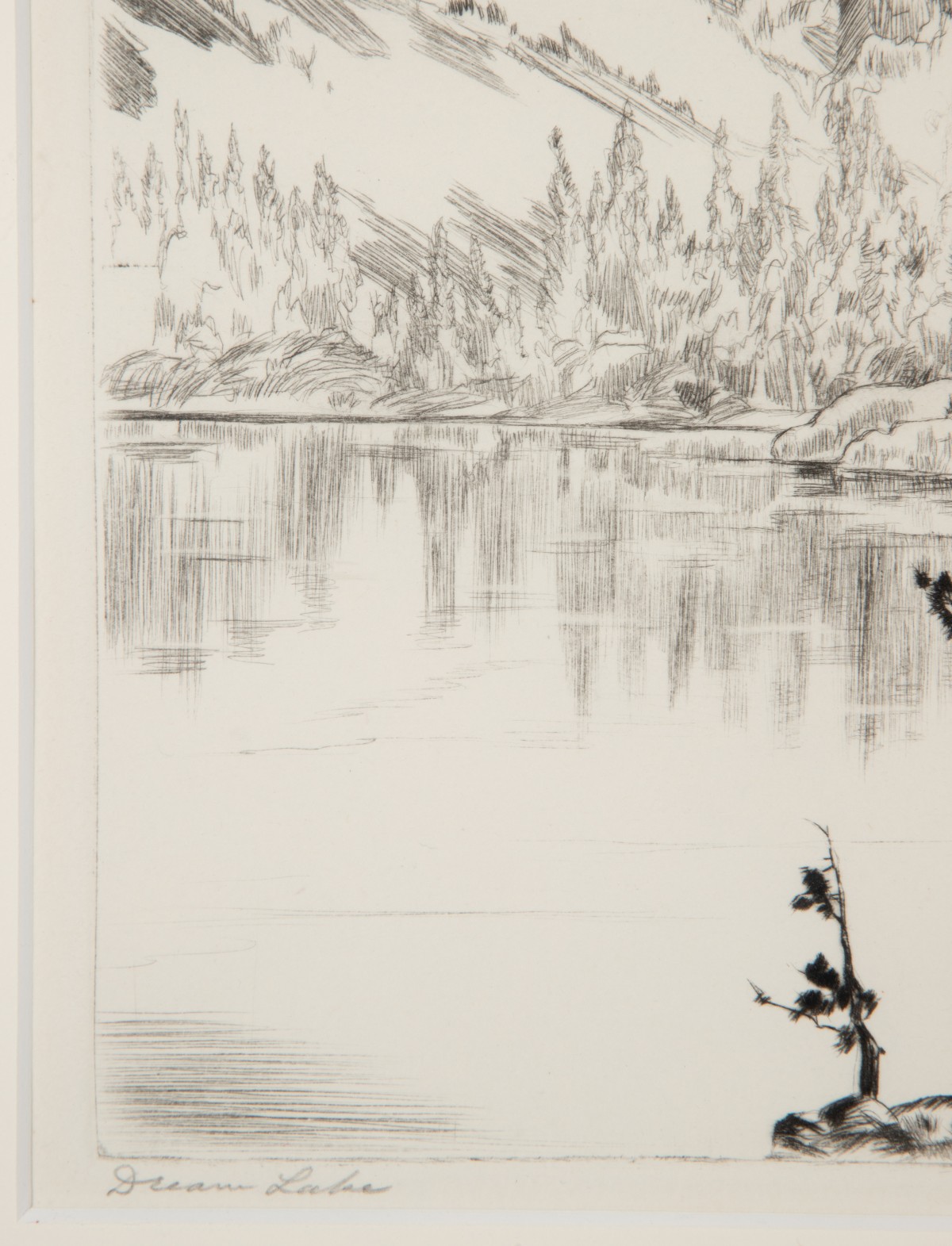 LYMAN BYXBE (1886-1980) RARE LARGE SIGNED DRYPOINT