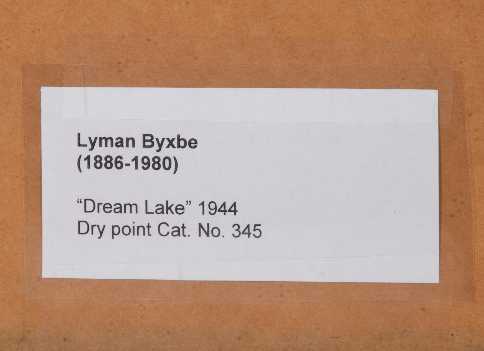 LYMAN BYXBE (1886-1980) RARE LARGE SIGNED DRYPOINT