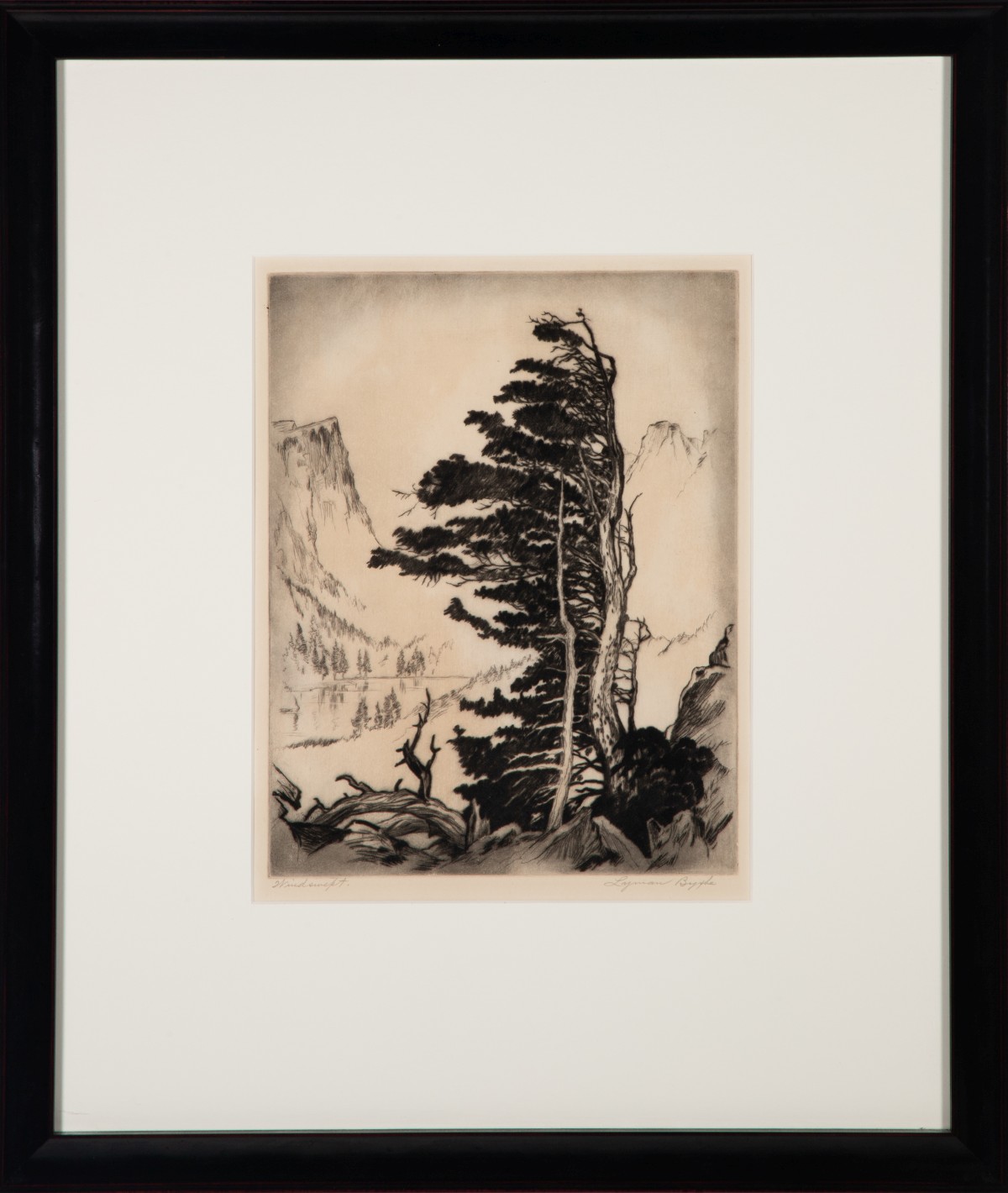 LYMAN BYXBE (1886-1980) PENCIL SIGNED DRYPOINT