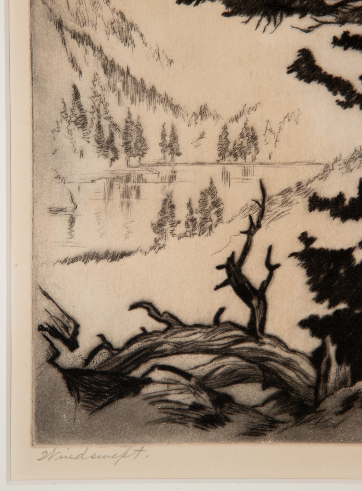 LYMAN BYXBE (1886-1980) PENCIL SIGNED DRYPOINT