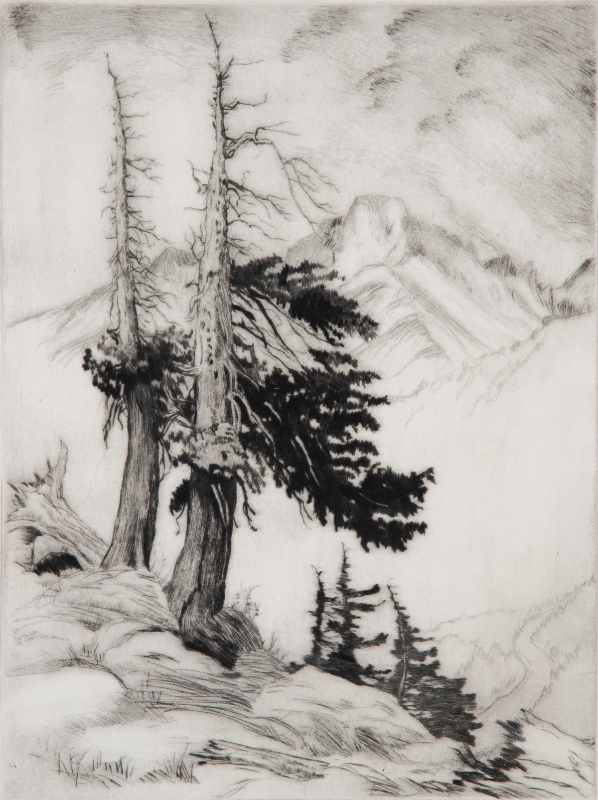 LYMAN BYXBE (1886-1980) PENCIL SIGNED ETCHING