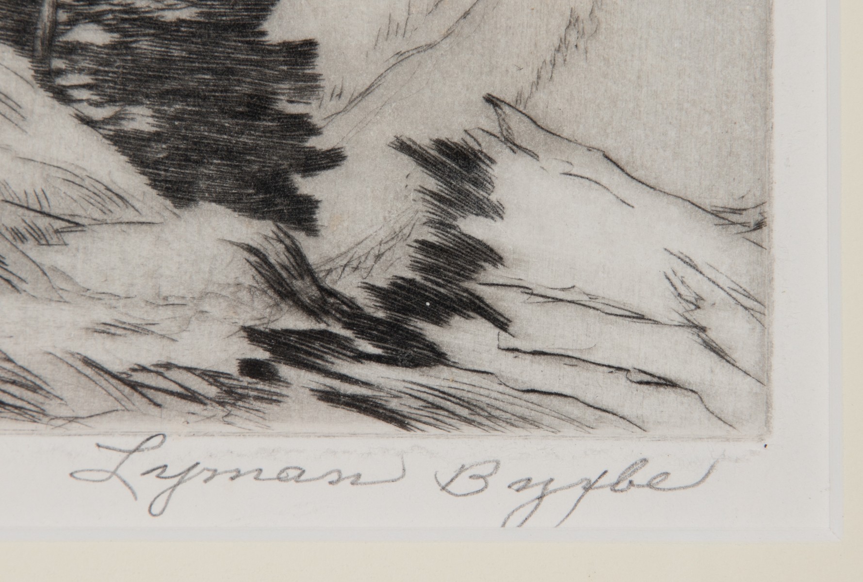 LYMAN BYXBE (1886-1980) PENCIL SIGNED ETCHING