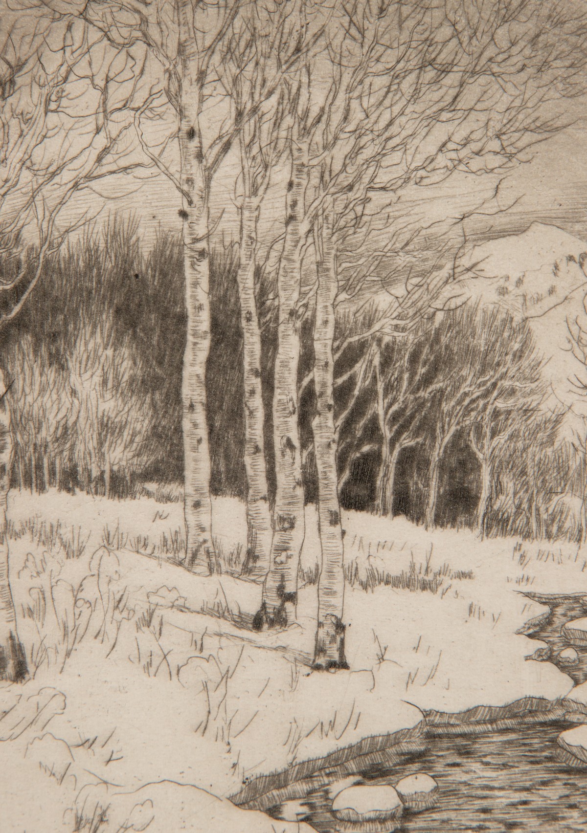 LYMAN BYXBE (1886-1980) PENCIL SIGNED DRYPOINT