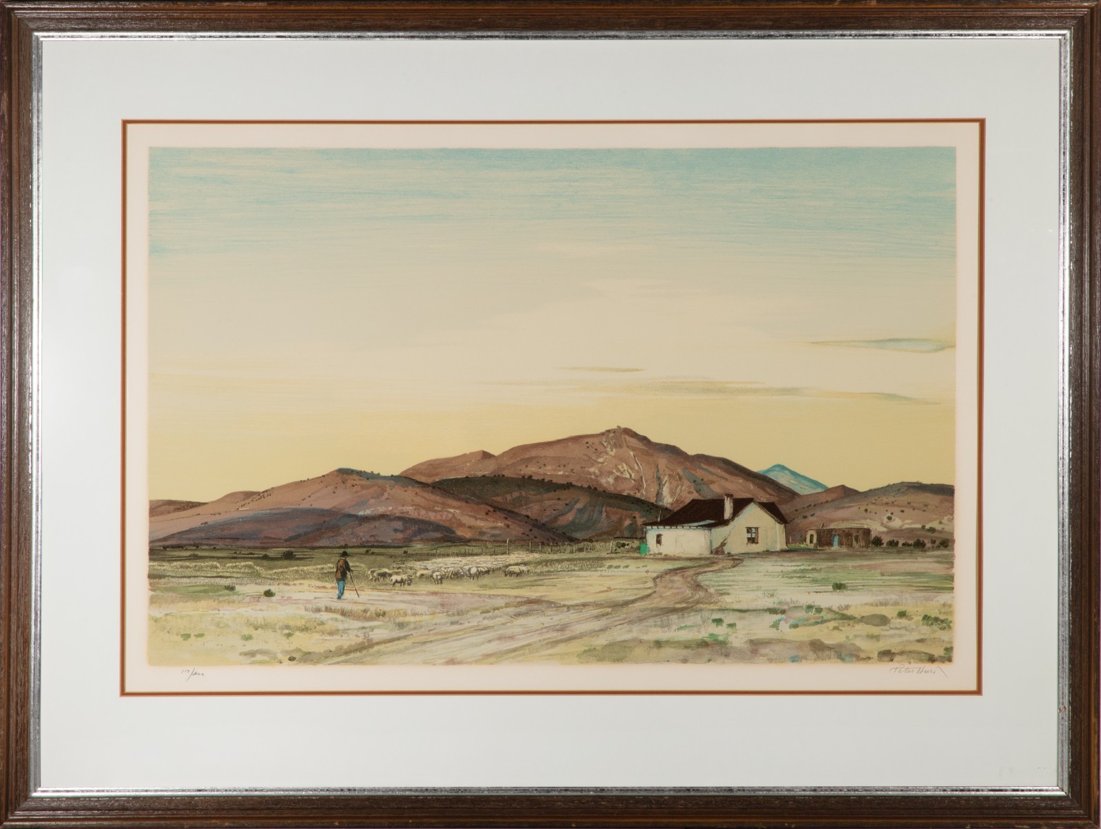 PETER HURD (1904-1984) PENCIL SIGNED COLOR LITHOGRAPH