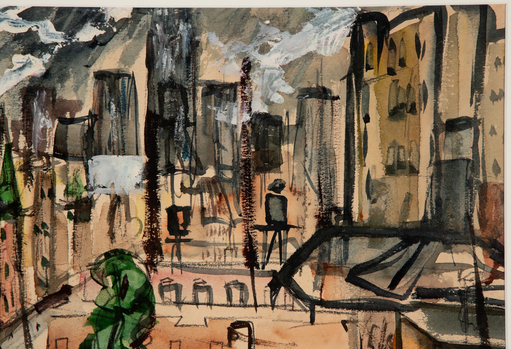 FRITZ RICHTER (20TH C.) WATERCOLOR, CHICAGO 1953