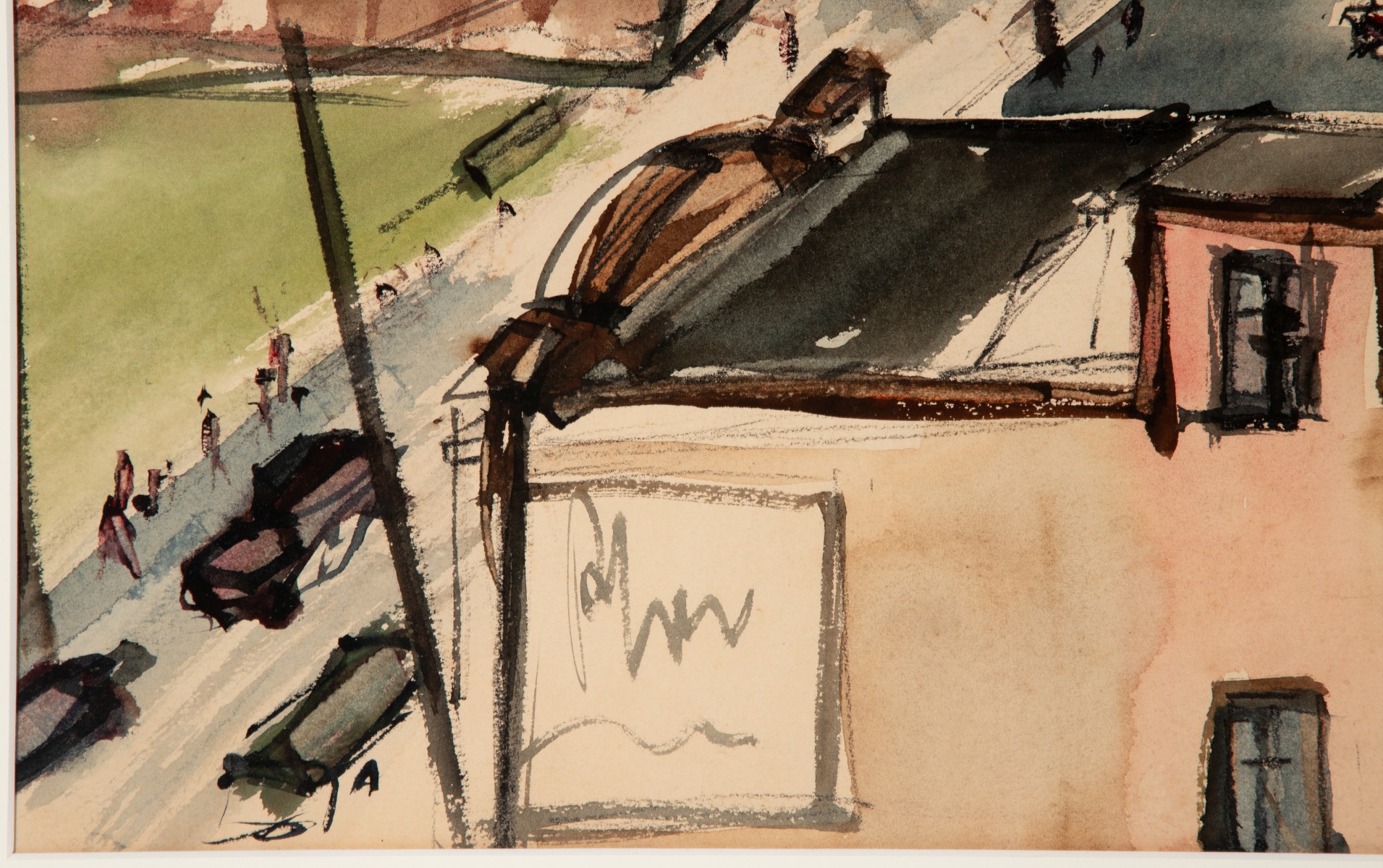 FRITZ RICHTER (20TH C.) WATERCOLOR, CHICAGO 1953