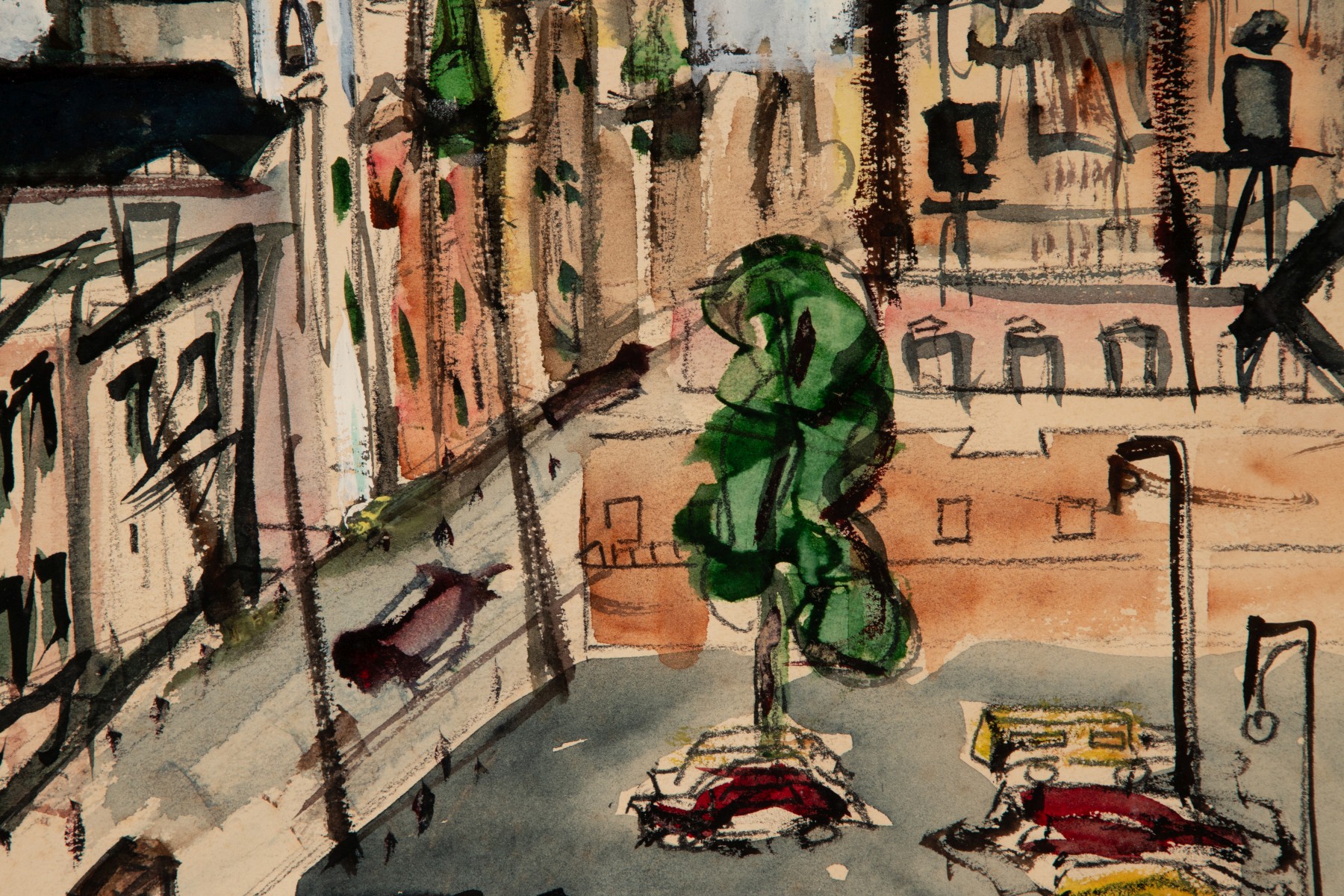 FRITZ RICHTER (20TH C.) WATERCOLOR, CHICAGO 1953