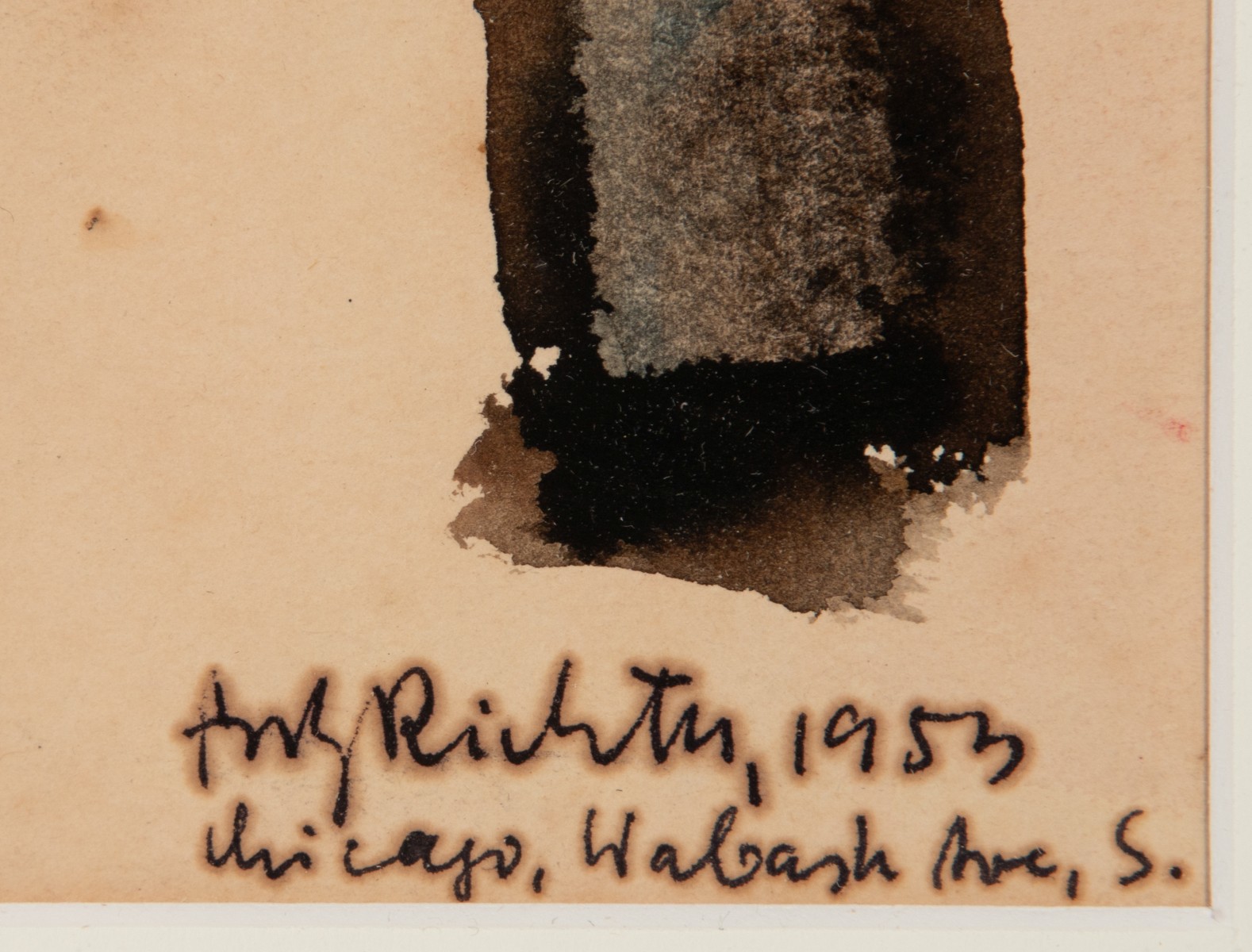 FRITZ RICHTER (20TH C.) WATERCOLOR, CHICAGO 1953