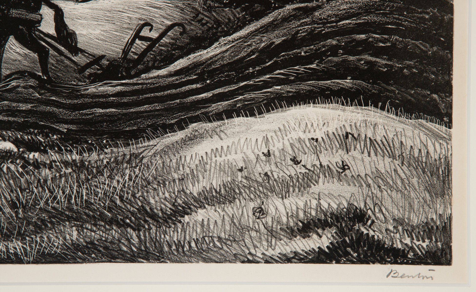 THOMAS HART BENTON (1889-1975) PENCIL SIGNED LITHOGRAPH