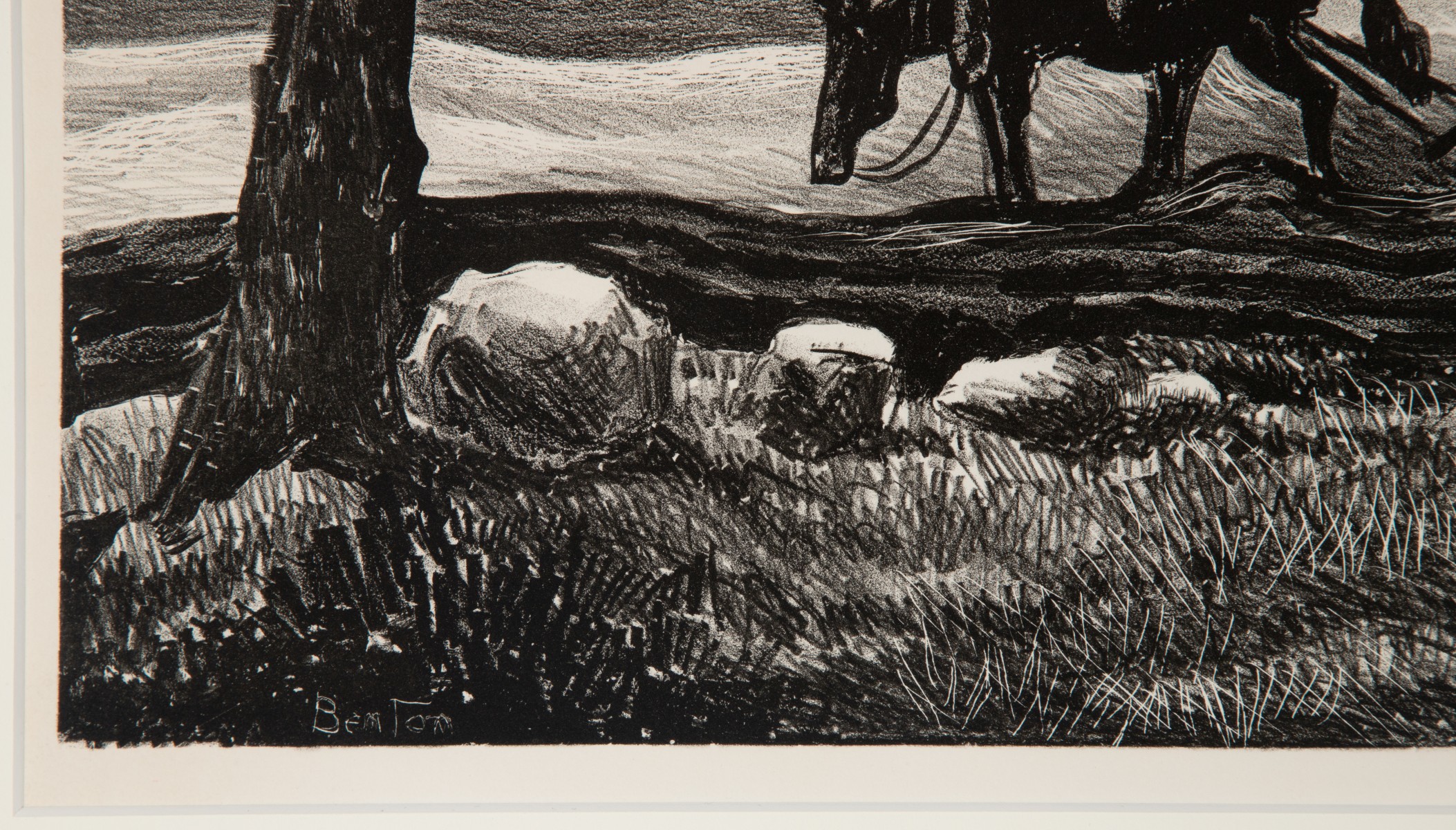 THOMAS HART BENTON (1889-1975) PENCIL SIGNED LITHOGRAPH