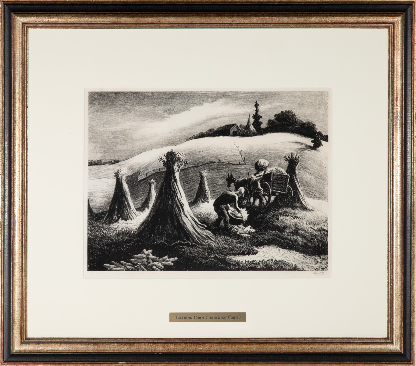 THOMAS HART BENTON (1889-1975) PENCIL SIGNED LITHOGRAPH