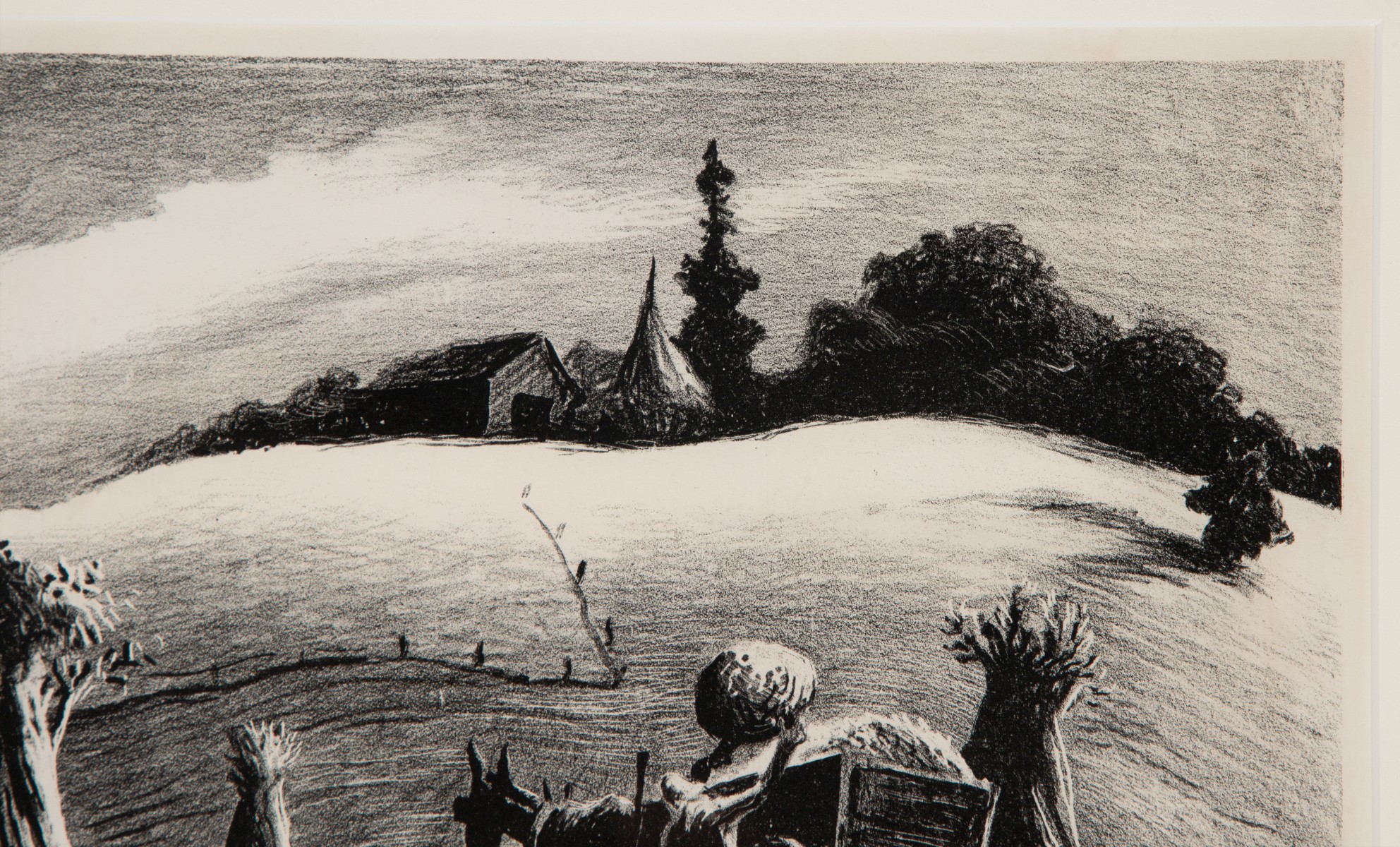 THOMAS HART BENTON (1889-1975) PENCIL SIGNED LITHOGRAPH