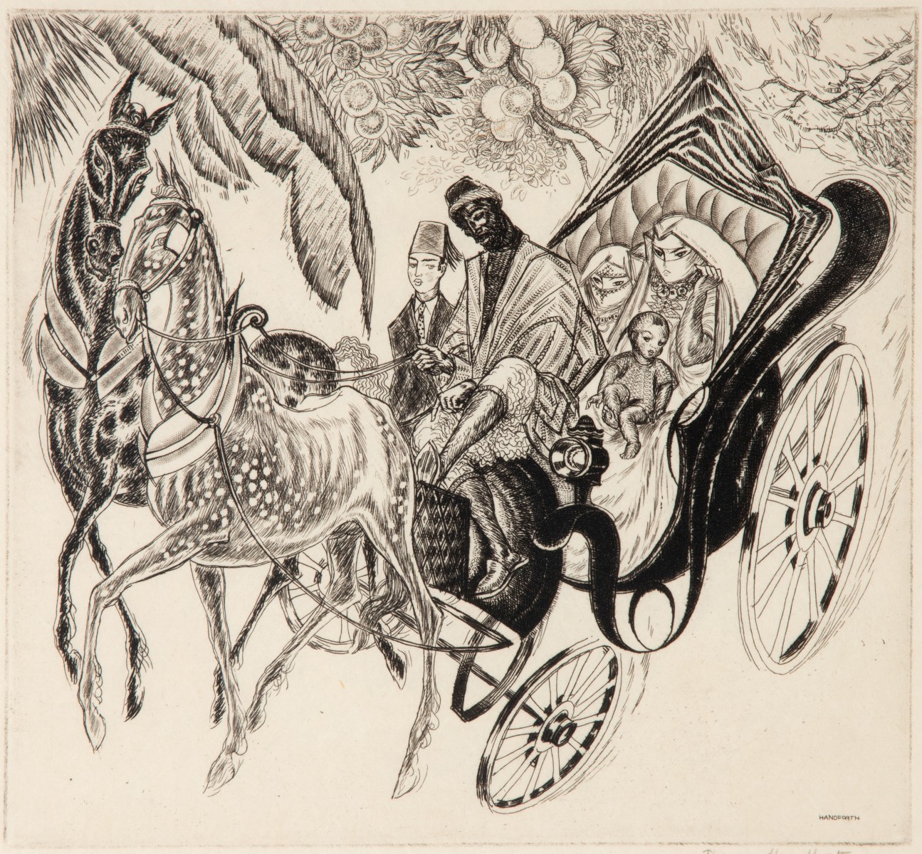 THOMAS HANDFORTH (1897-1948) PENCIL SIGNED ETCHING