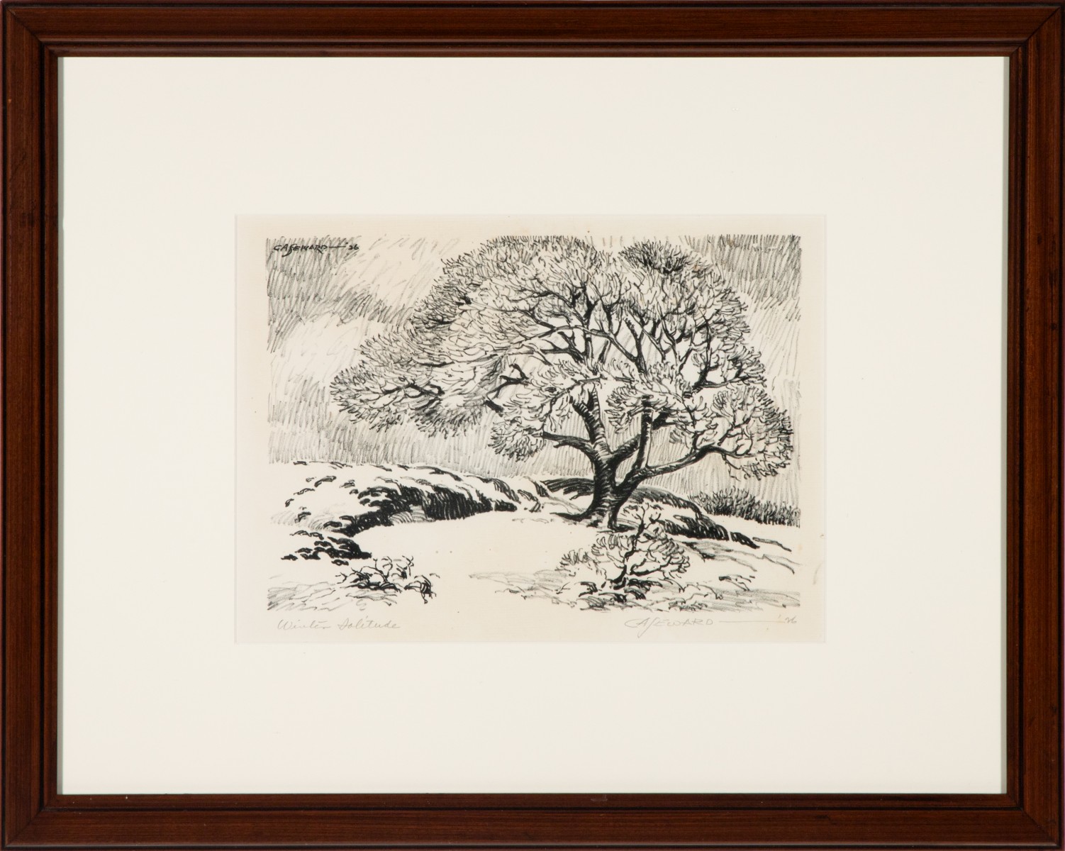 C.A. SEWARD (1884-1939) PENCIL SIGNED LITHOGRAPH