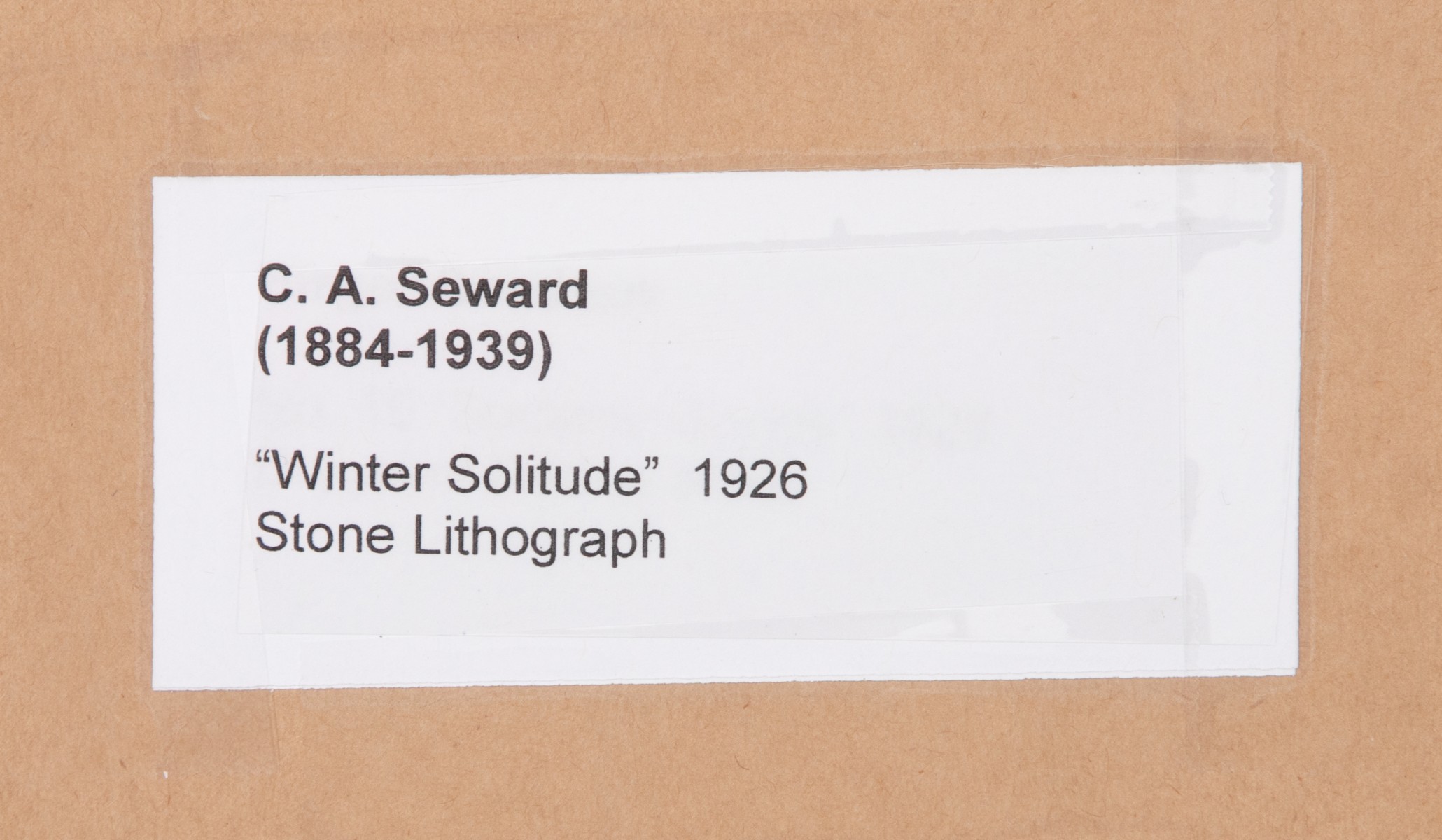 C.A. SEWARD (1884-1939) PENCIL SIGNED LITHOGRAPH